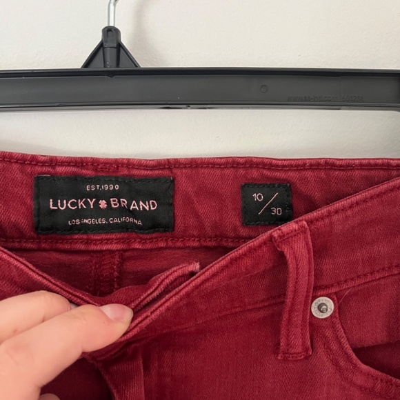 Lucky Brand Ava Skinny Red Pants 10/30 - Picture 3 of 6